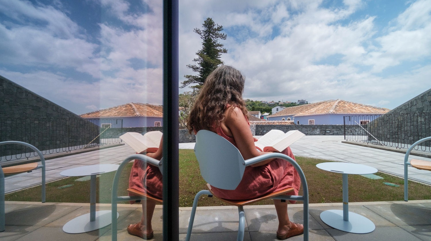 Reading at the Azores Book Hotel, Terceira Island