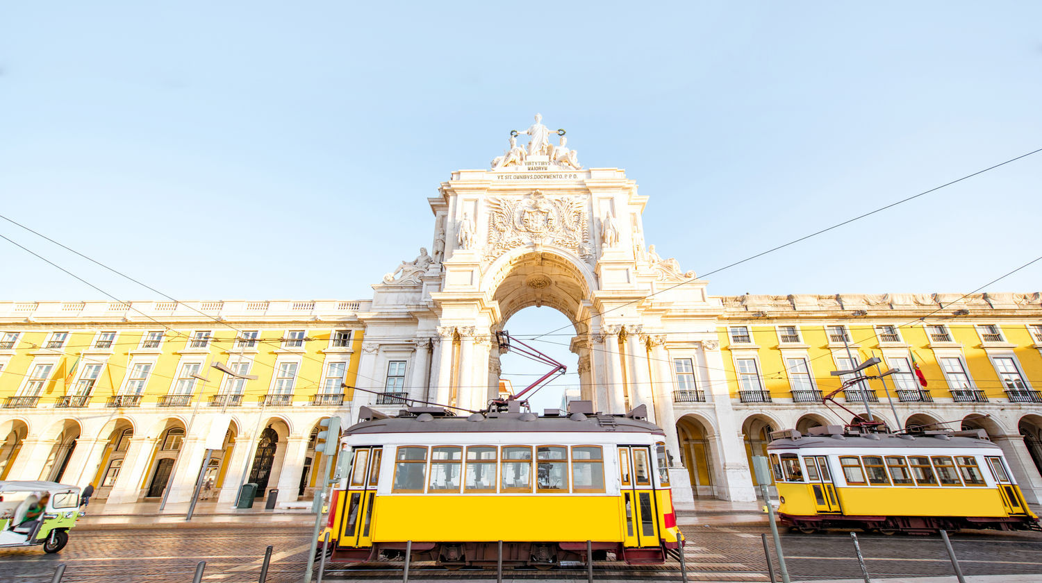Lisbon Yellow Tram and Rua Augusta Arch – Iconic City Landmark