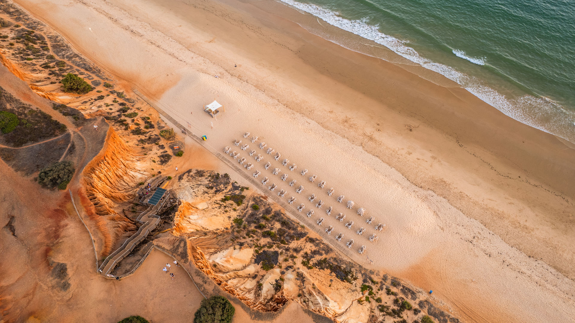 Breathtaking Aerial View of Praia da Falésia, Algarve