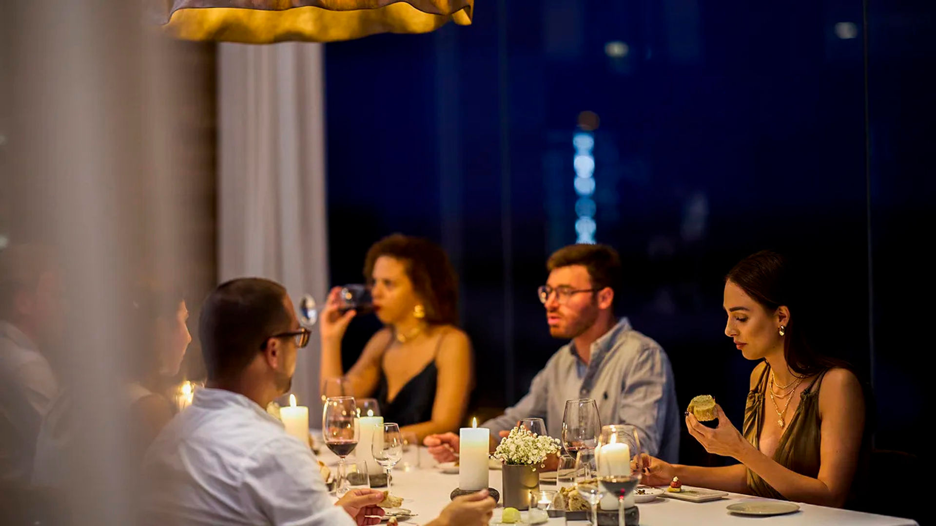 Sharing a meal with friends at À Terra, São Miguel Island