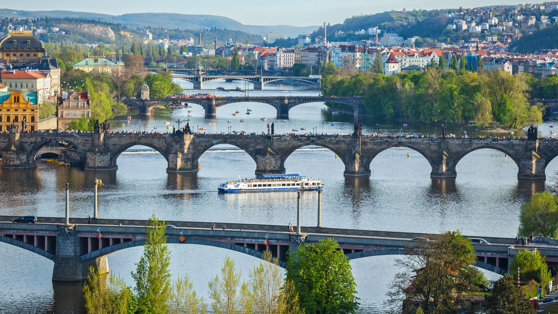 Vltava River Bridges, Prague, Czech Republic