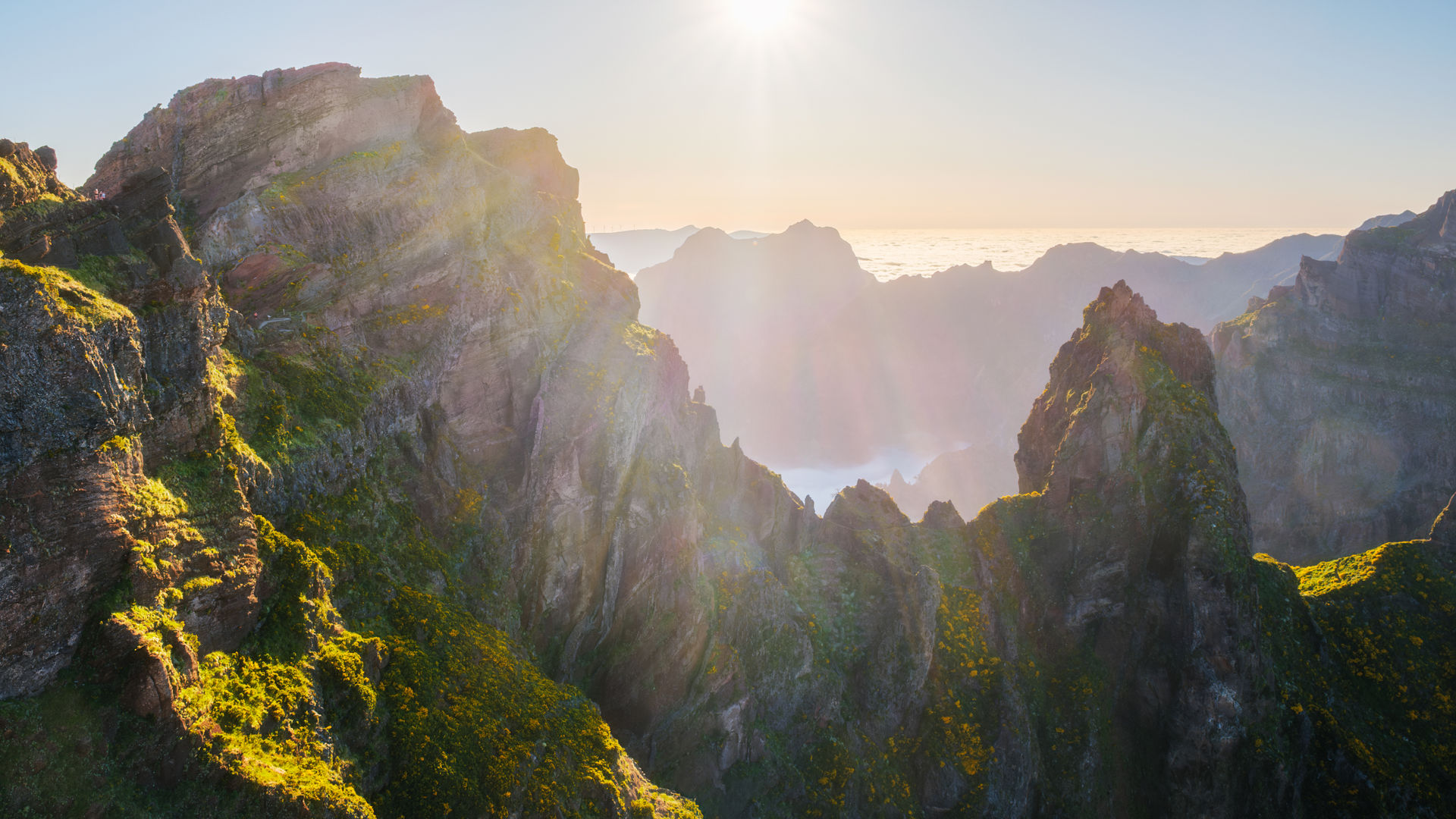 Golden Sunrise over the Peaks of Pico do Arieiro