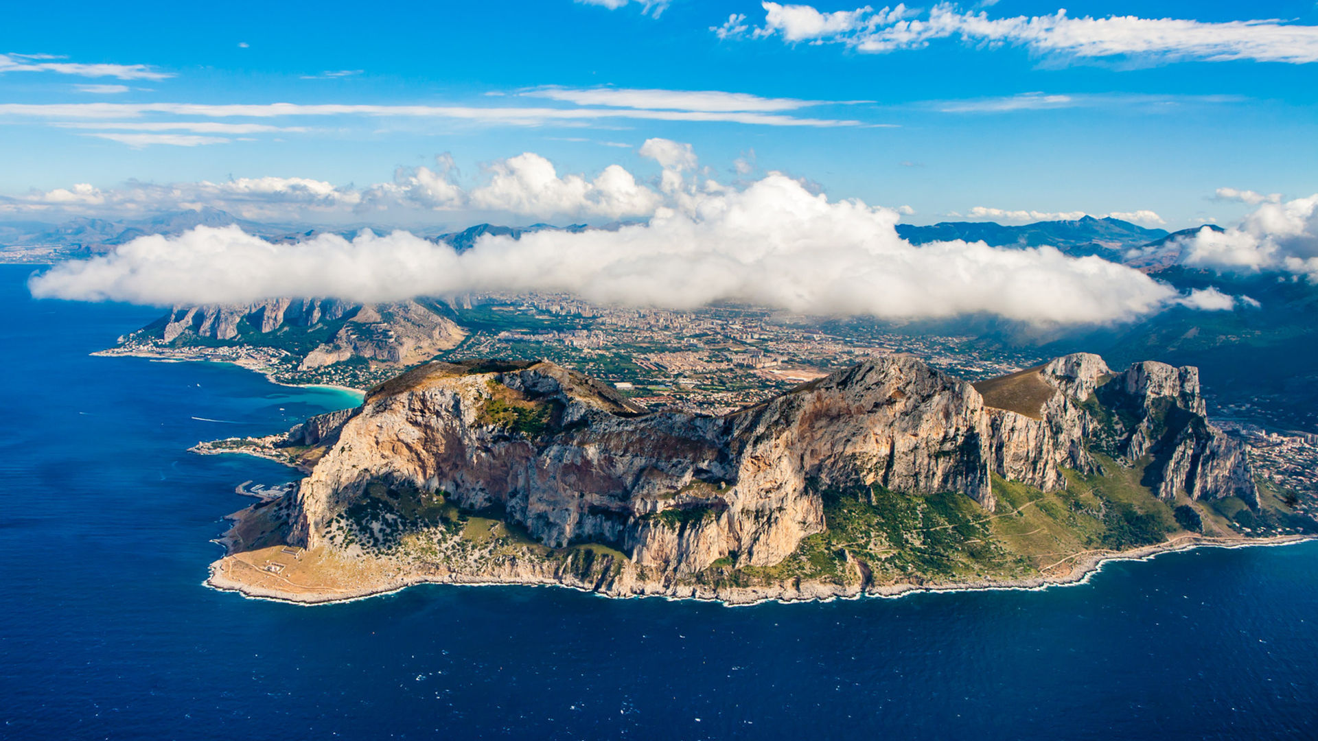 Aeolian Islands Aerial View, Sicily
