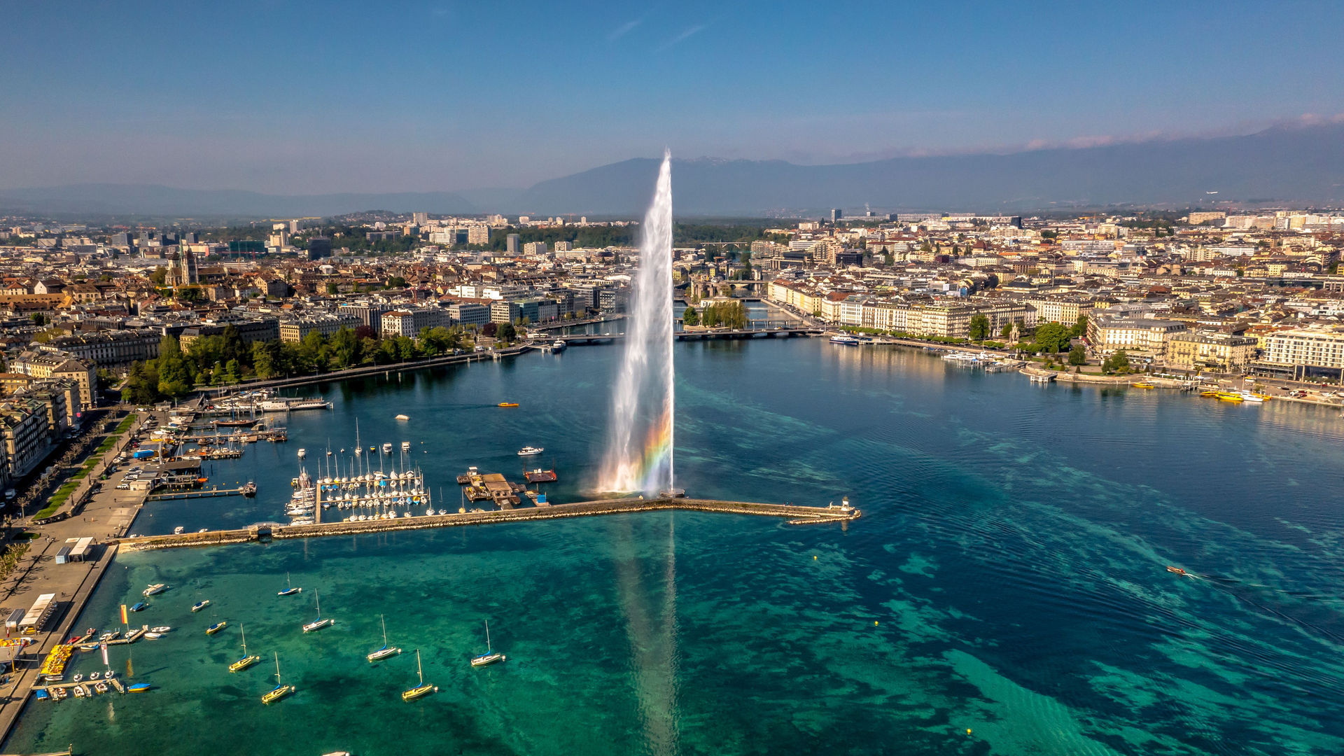 Jet d’Eau and Lake Geneva, Geneva, Switzerland