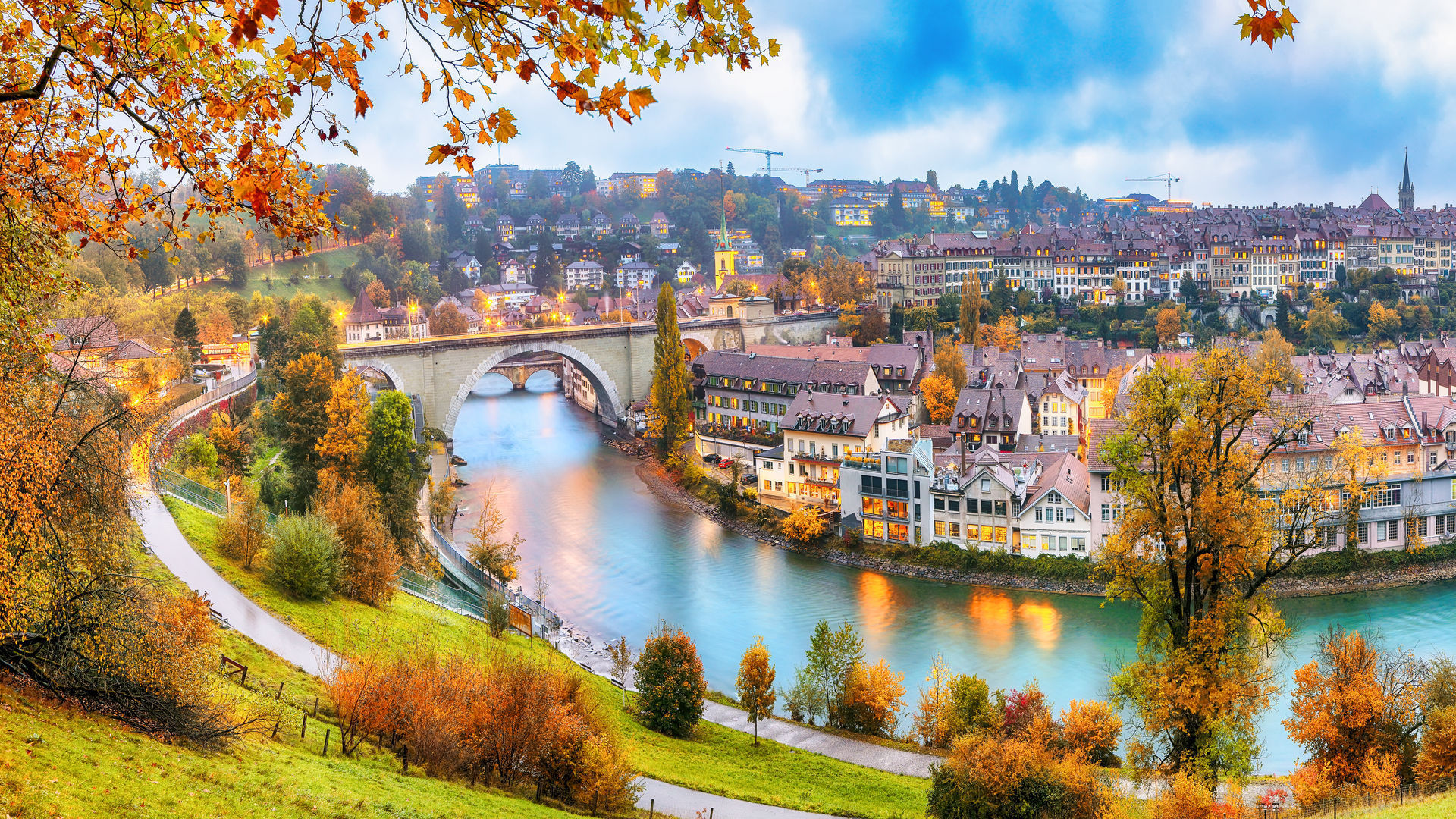Aare River Bend, Bern, Switzerland