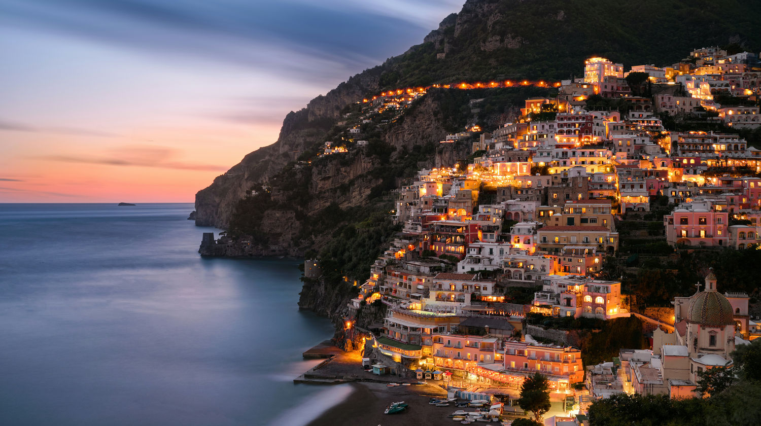 Vila de Positano em Costa Amalfiana, Itália