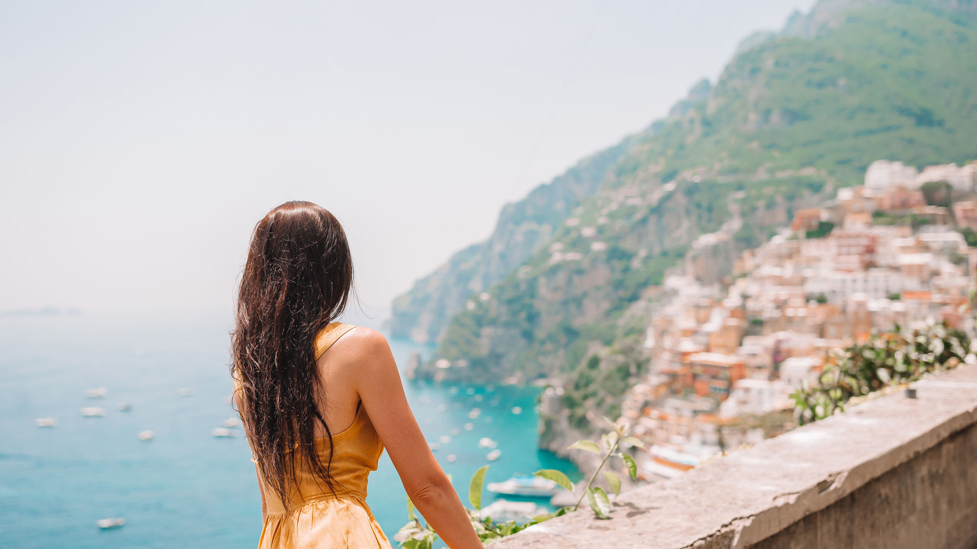 Vila de Positano em Costa Amalfiana, Itália
