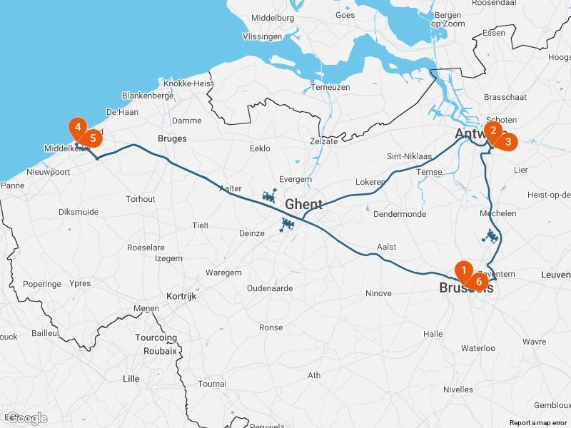 Bruxelas, Antuérpia e Bruges: Circuito de Comboio