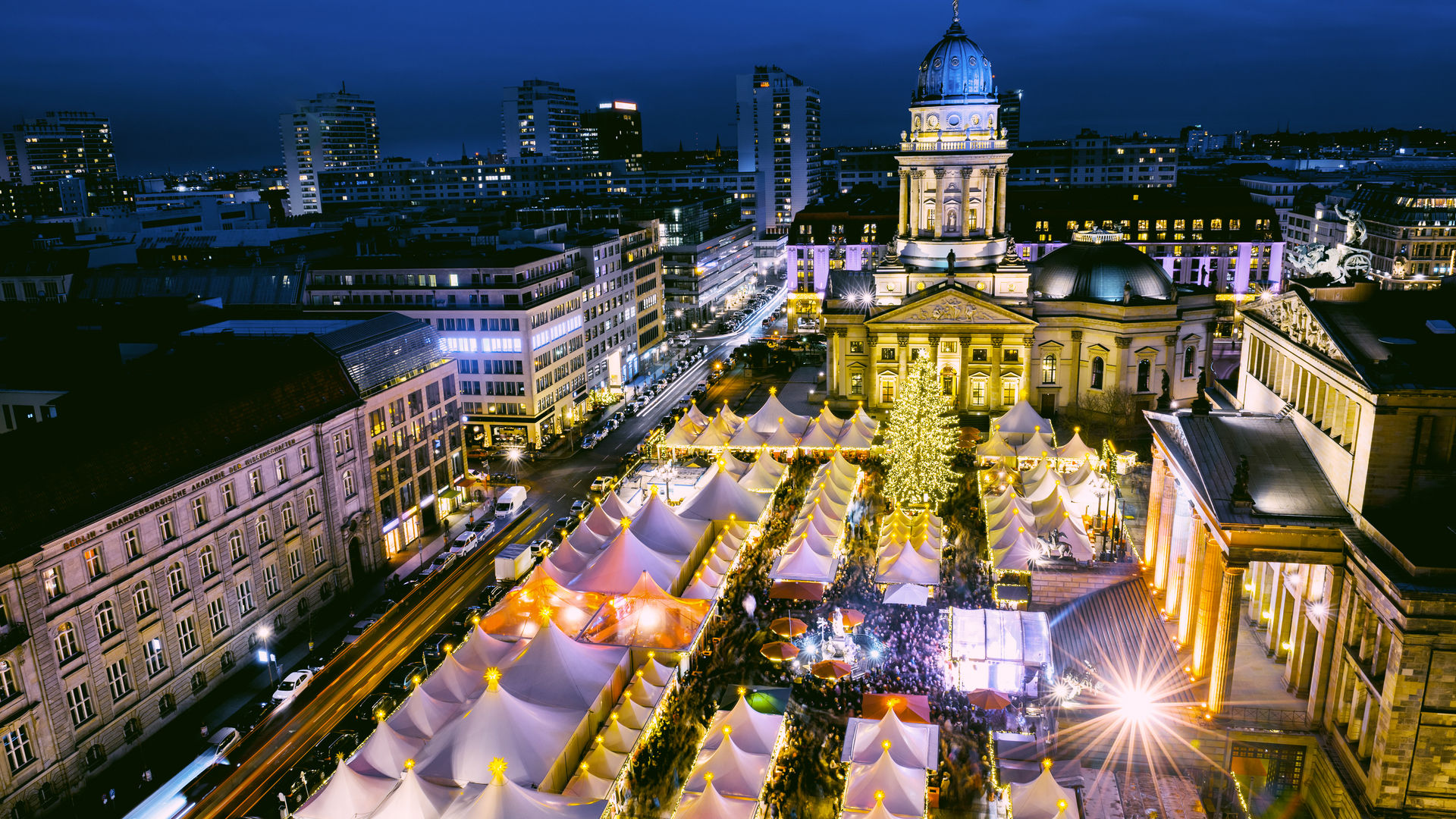 Mercado de Natal na Praça de Gendarmenmarkt