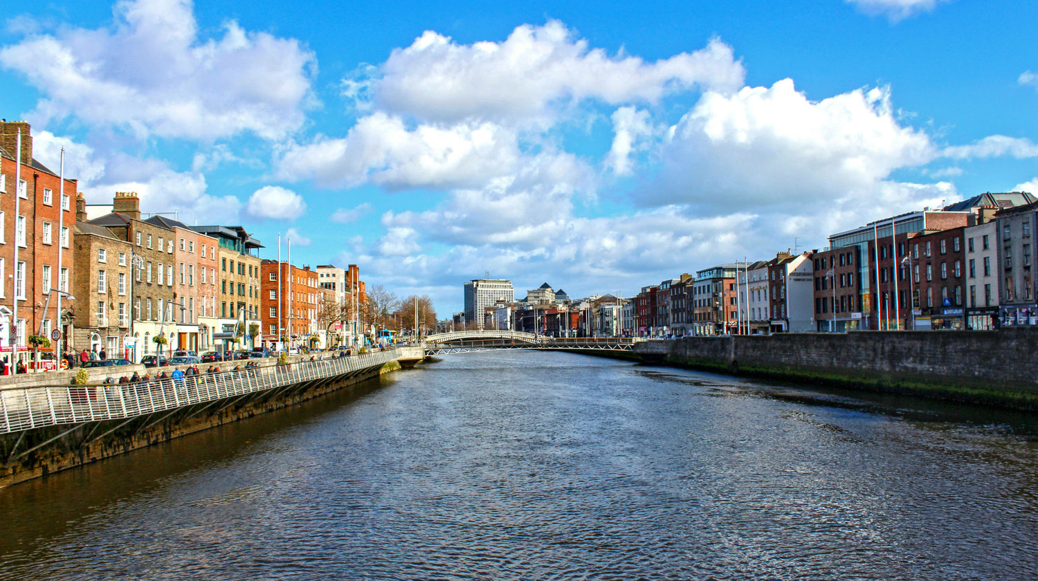 Margens do rio Liffey em Dublin
