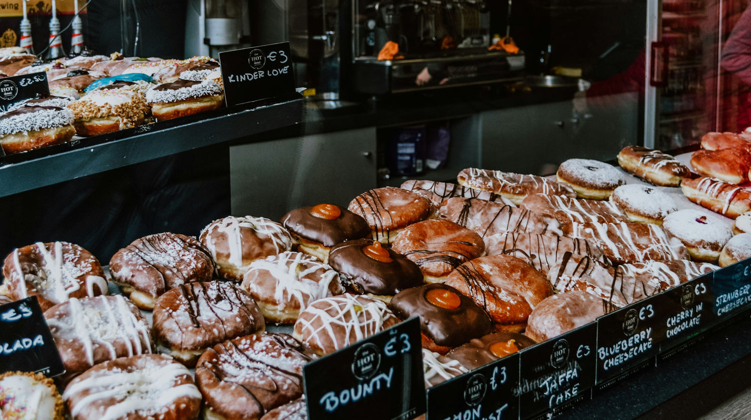 Montra com doces tradicionais irlandeses