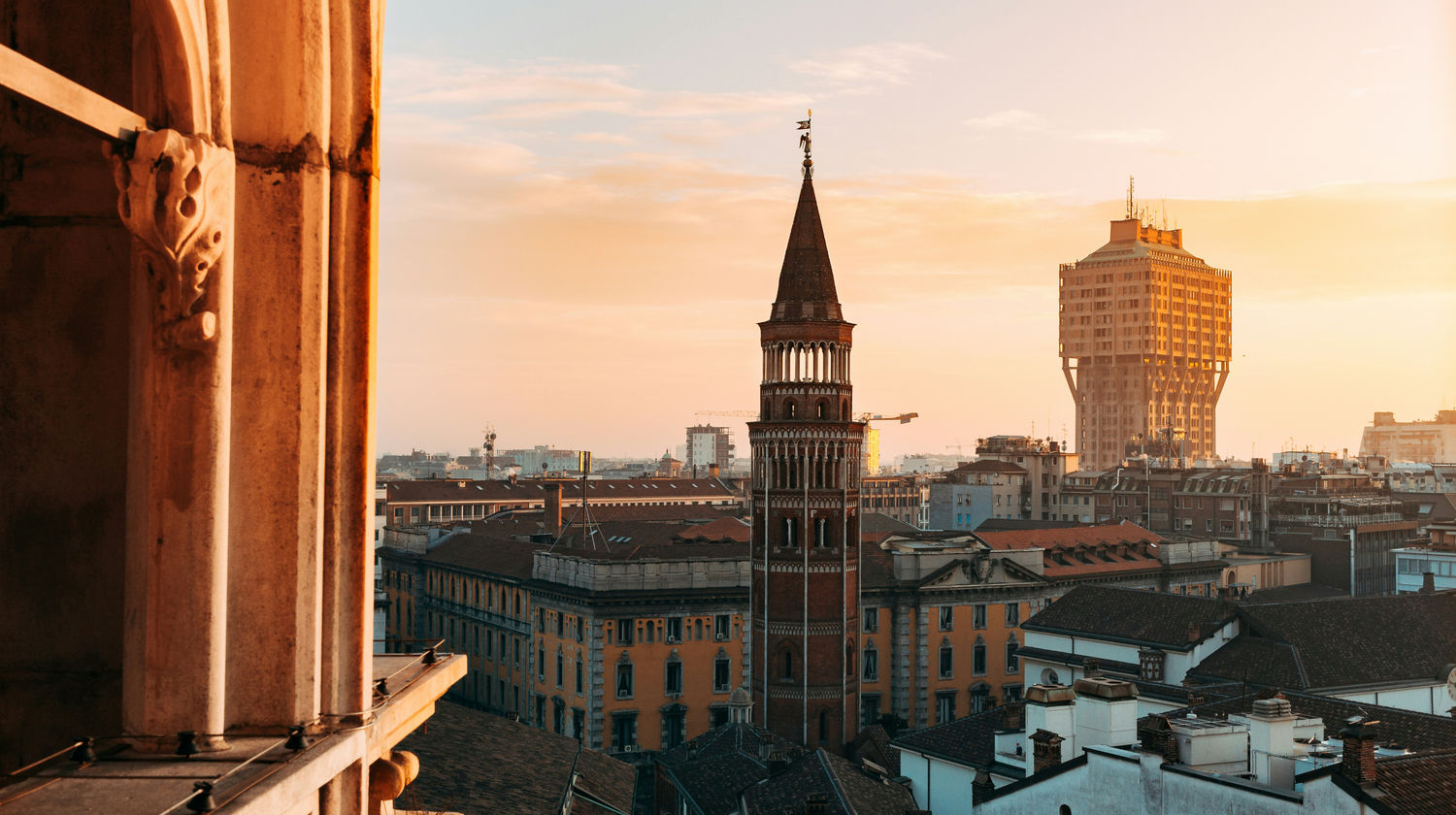 Vista da Torre do Sino da Igreja San Gottardo