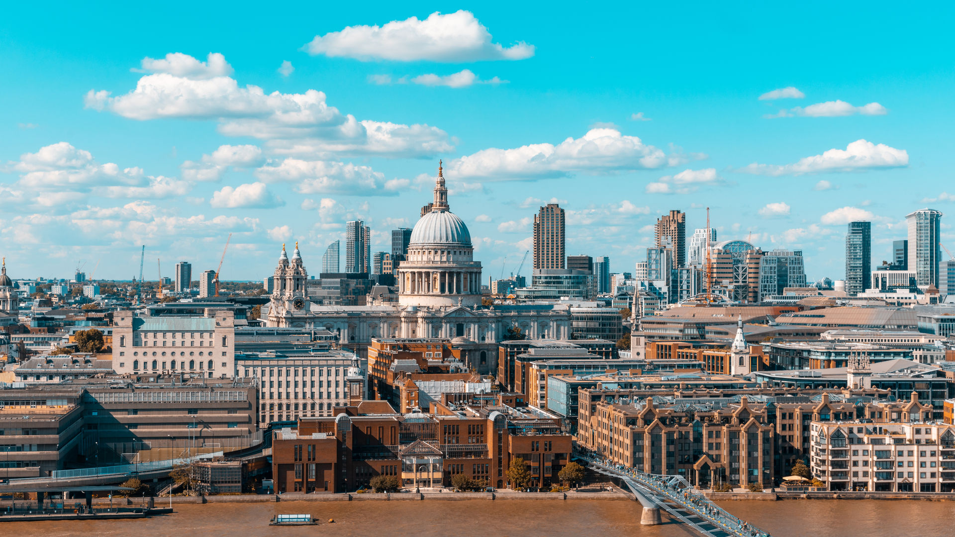 Catedral de São Paulo e a Millennium Bridge
