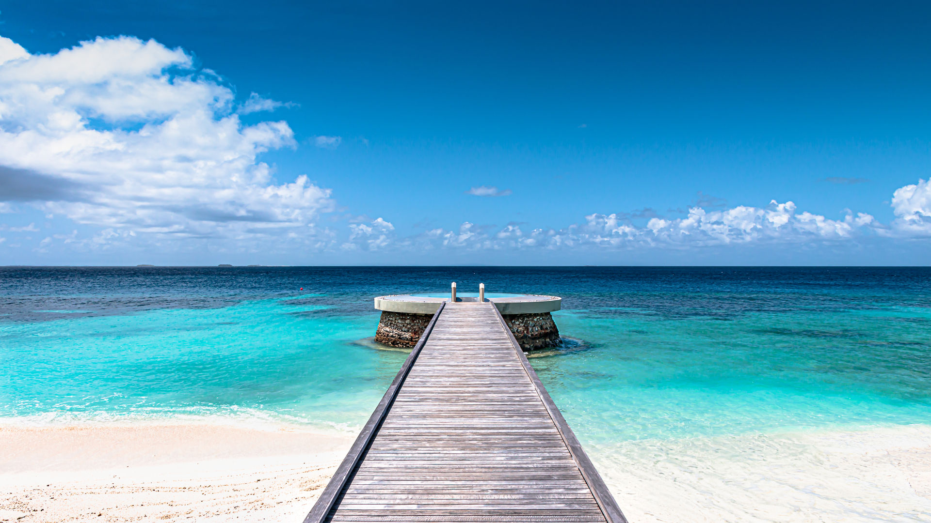 Passadiço de madeira, Maldivas
