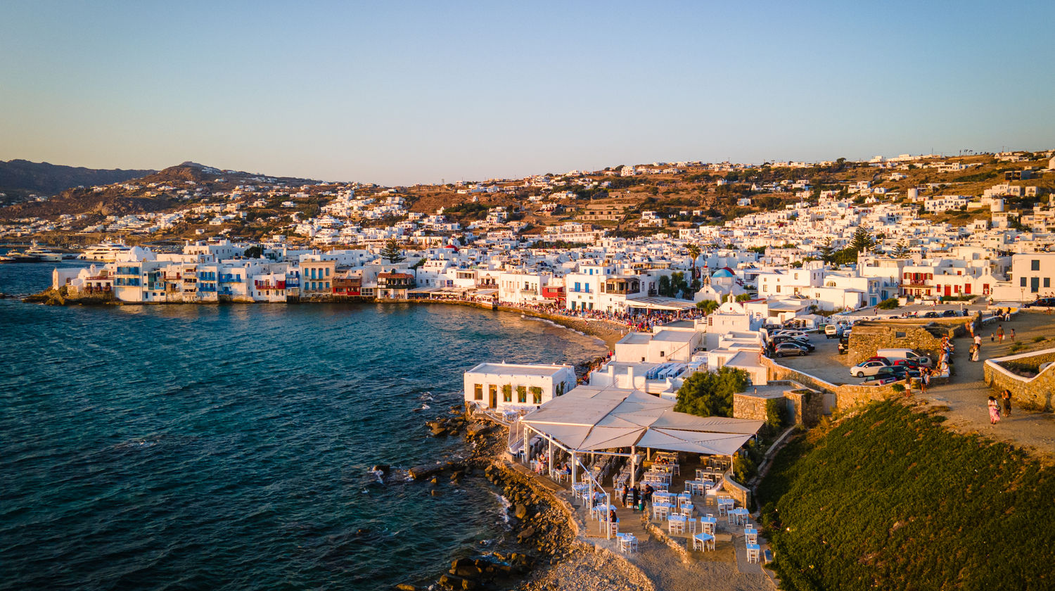 Chegada a Mykonos
