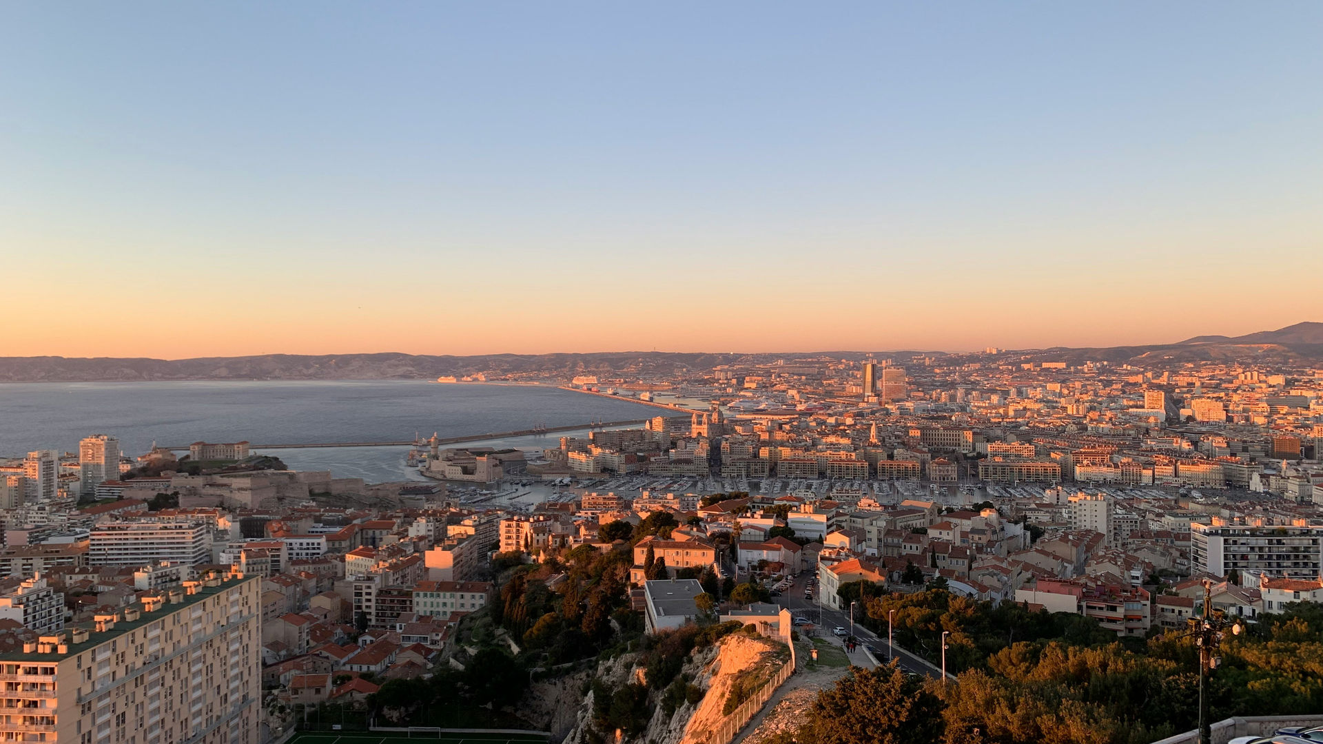 Vista Panorâmica de Marselha, França
