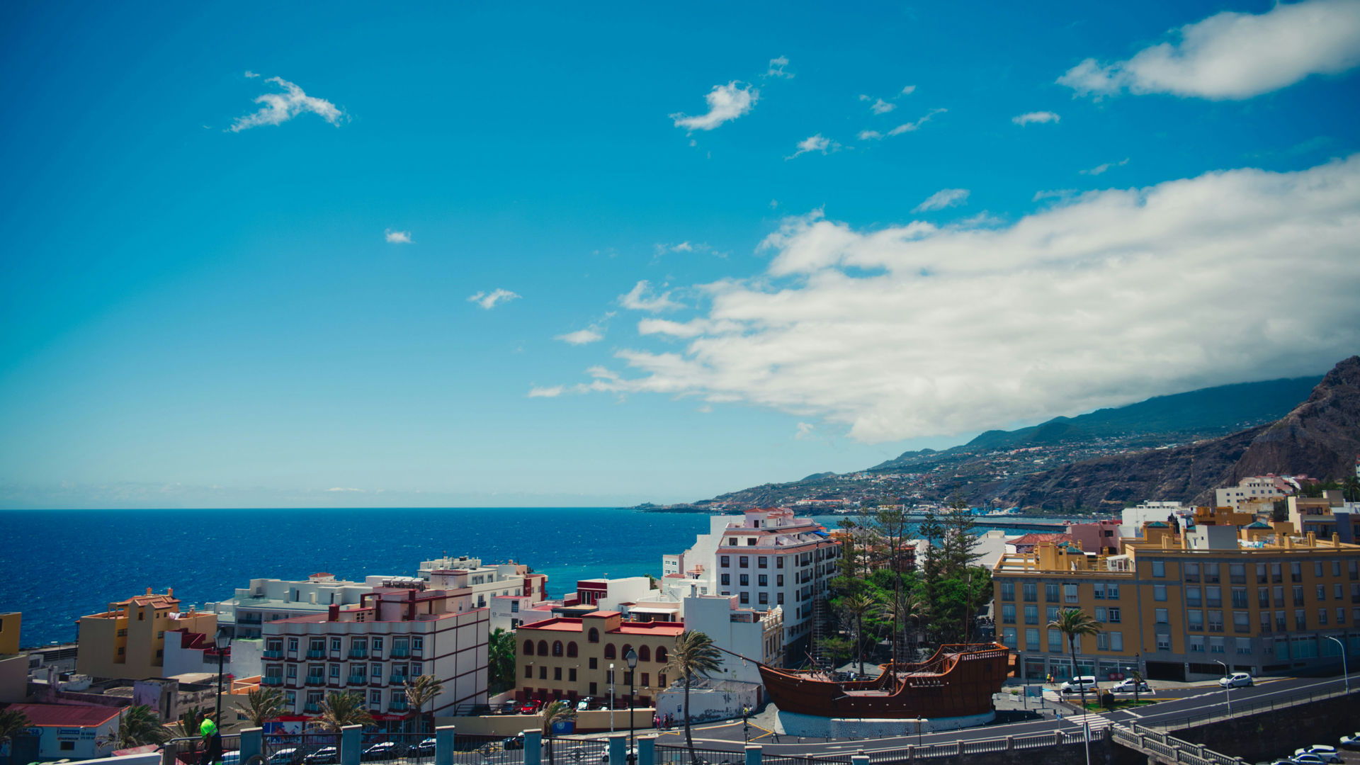 Vista panorâmica de Santa Cruz de La Palma, Espanha
