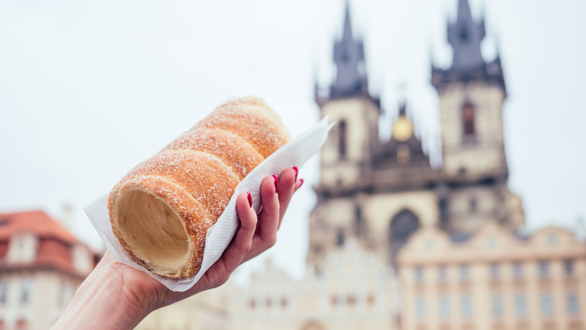 Trdelník, um doce popular em Praga