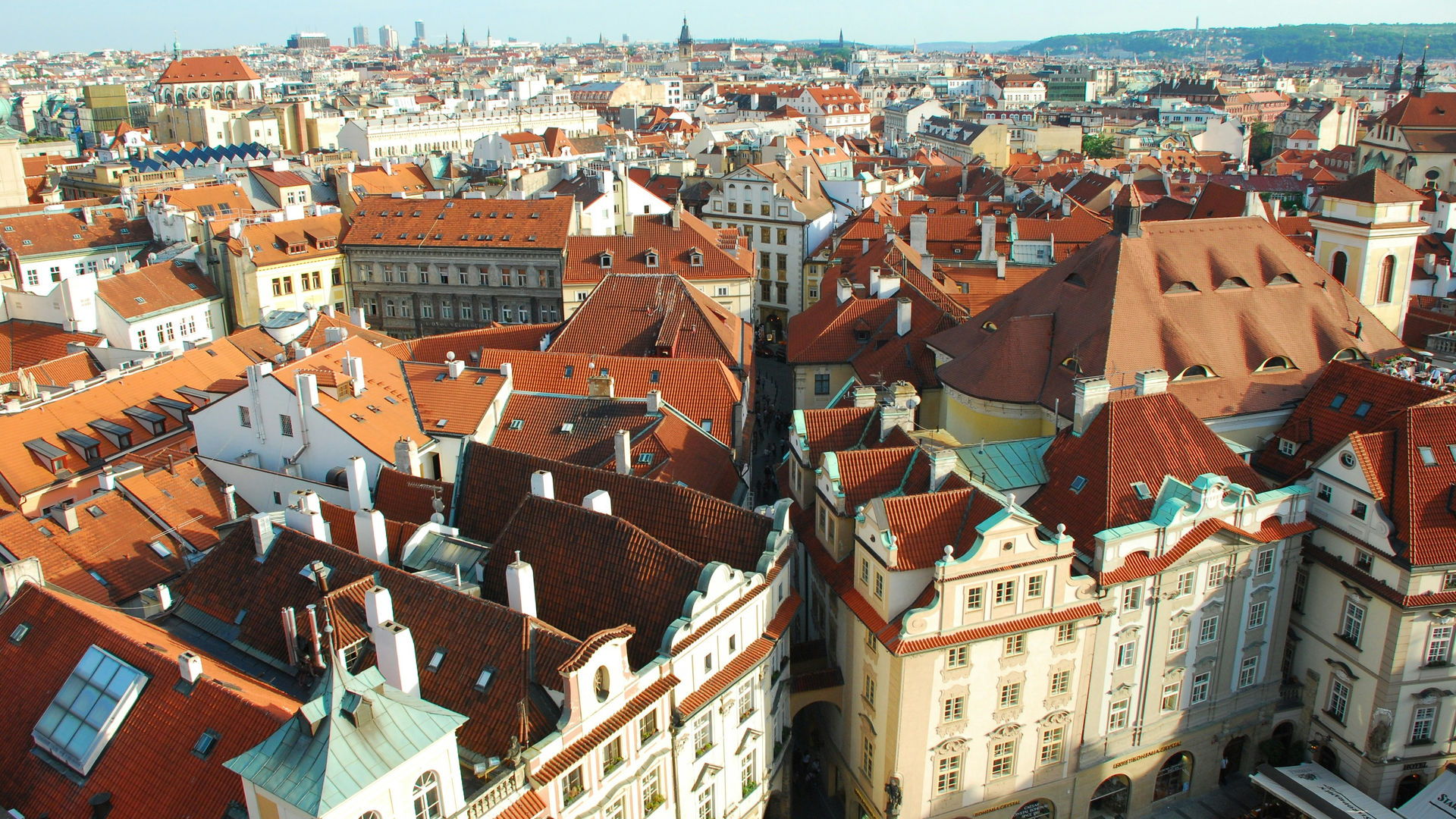 Vista sobre os telhados de Praga