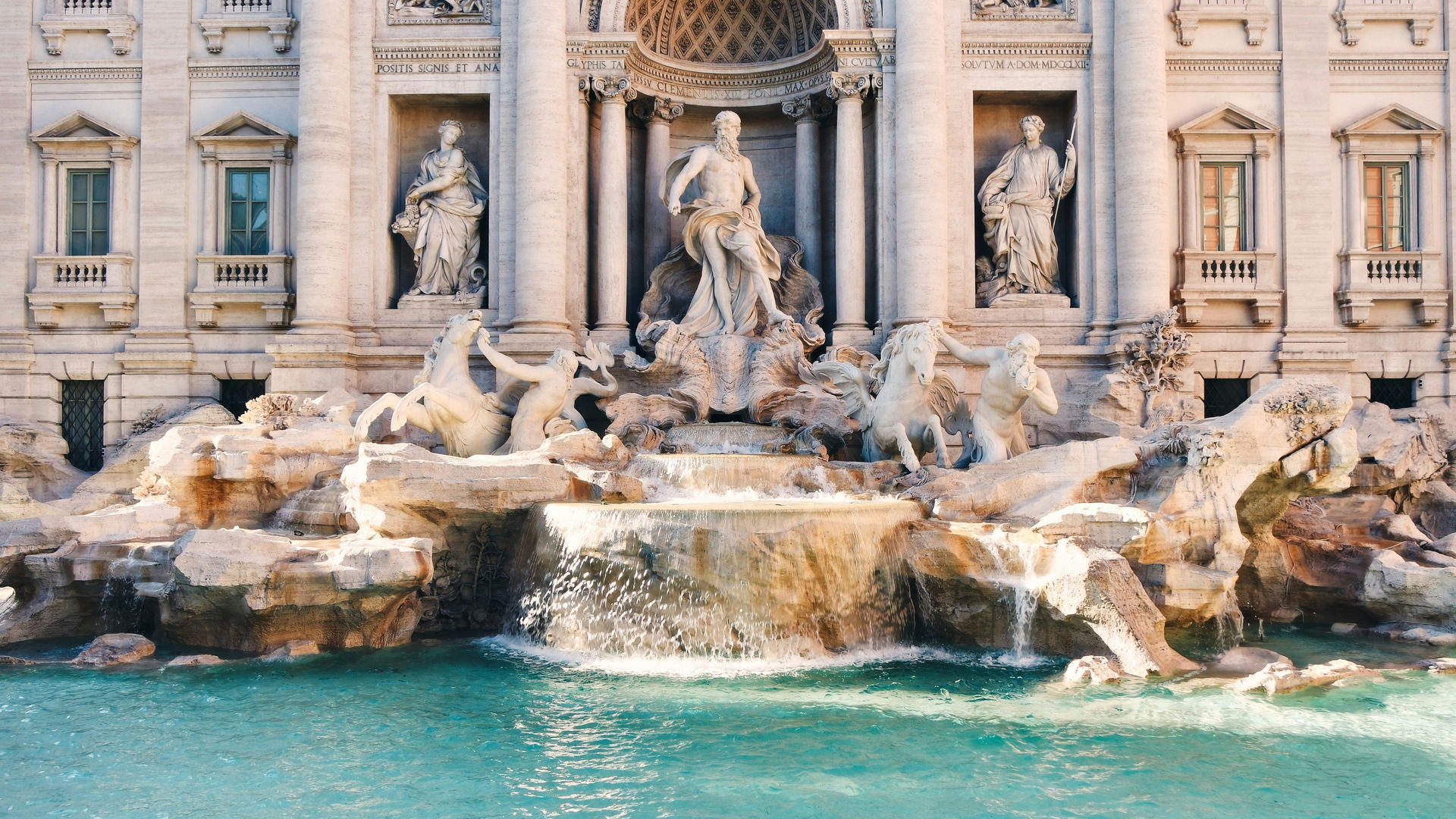 Fonte de Trevi em Roma, Itália