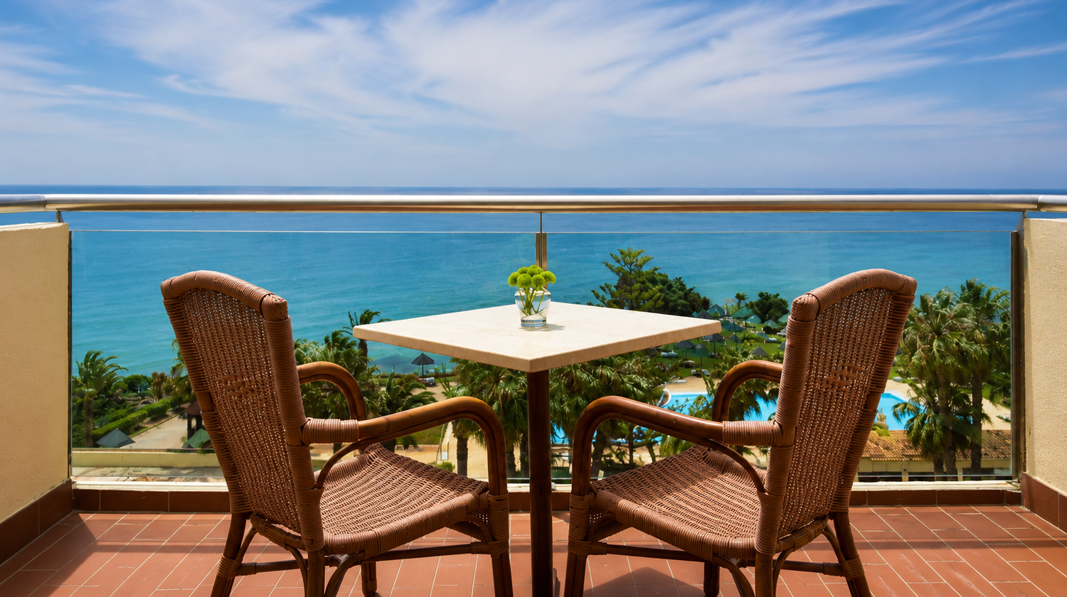 Ocean-View Terrace, Pestana Viking Beach Resort, Algarve