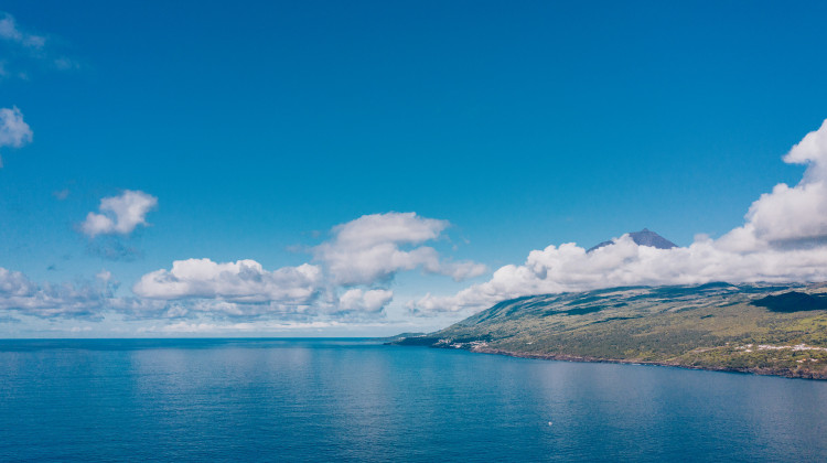Coastal panorama of Pico Island and the Atlantic Ocean