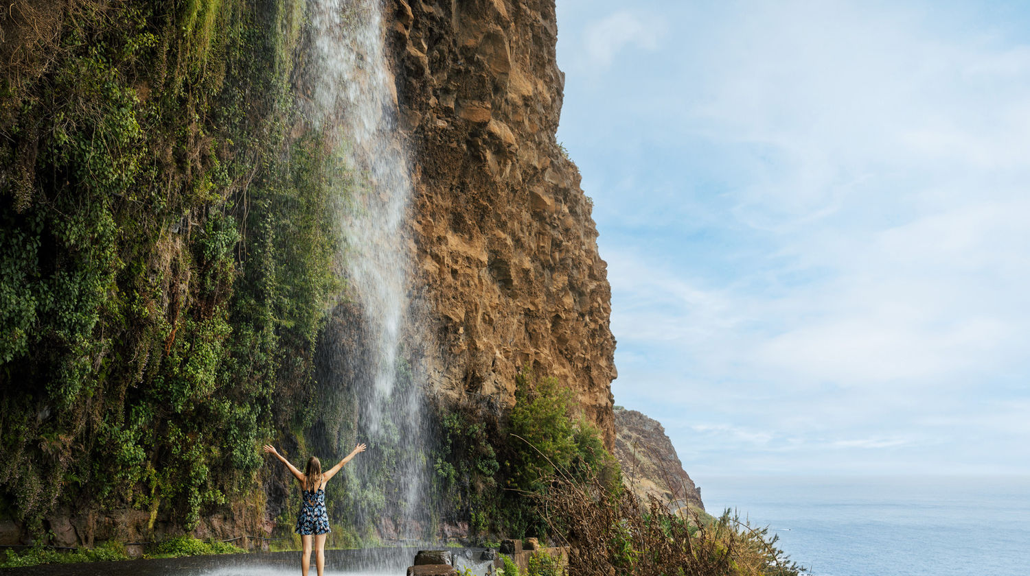 Anjos Waterfall, Ponta do Sol, Portugal
