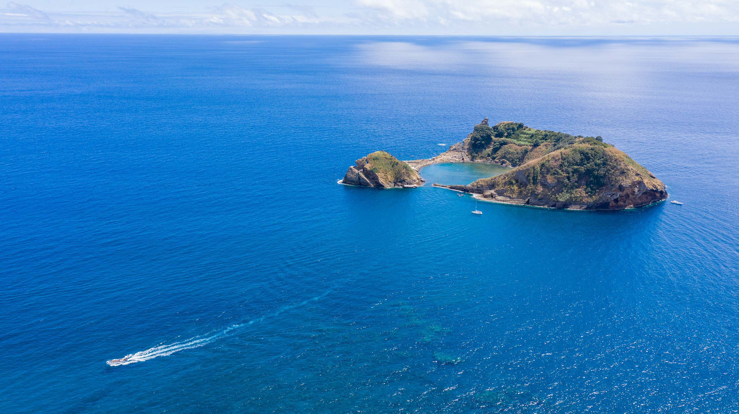 Aerial of Vila Franca do Campo Islet, Azores
