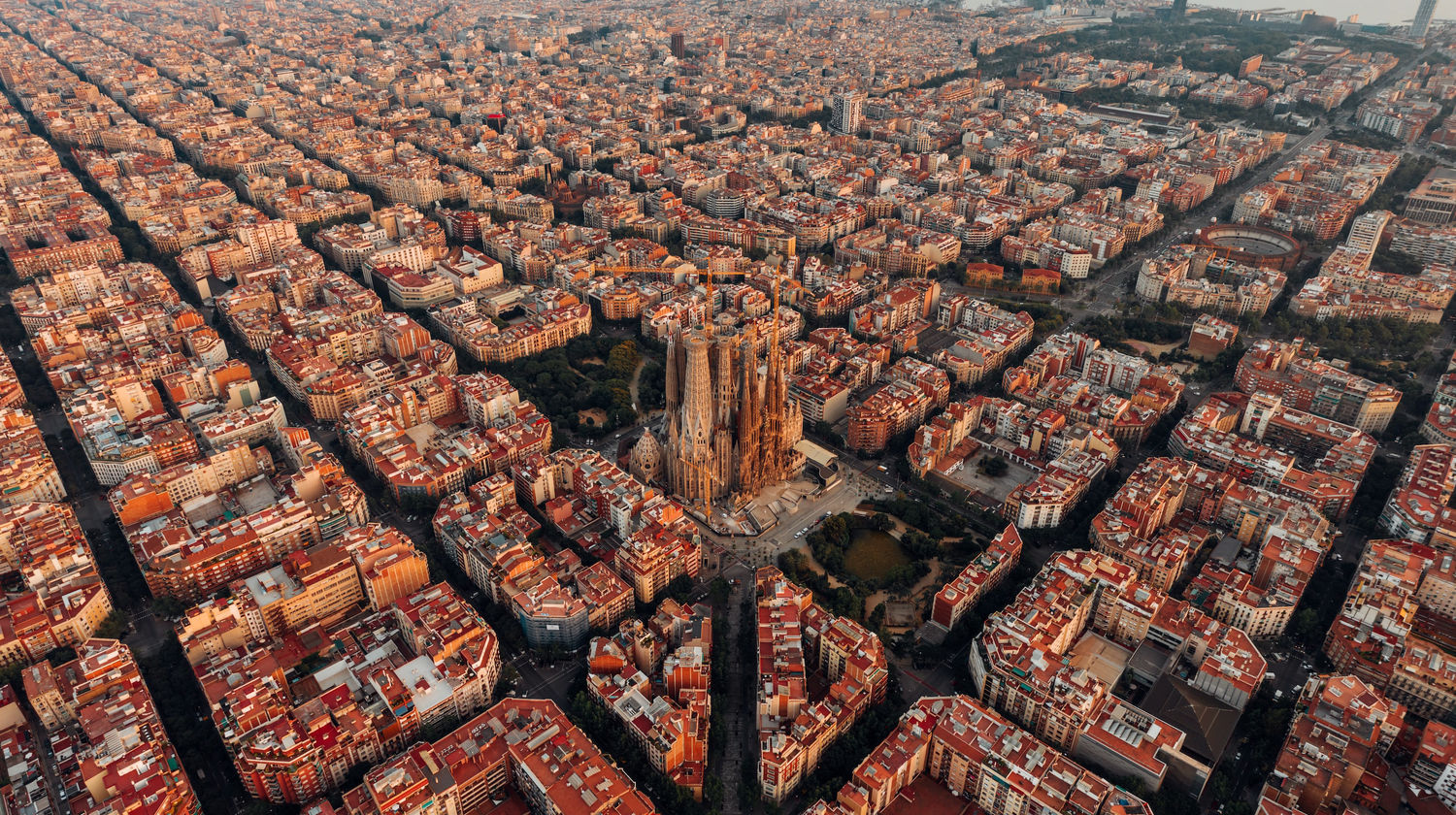 Barcelona Cityscape with Sagrada Família, Spain