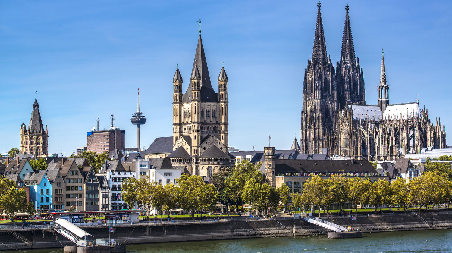 Cologne Cathedral and Rhine River, Cologne, Germany