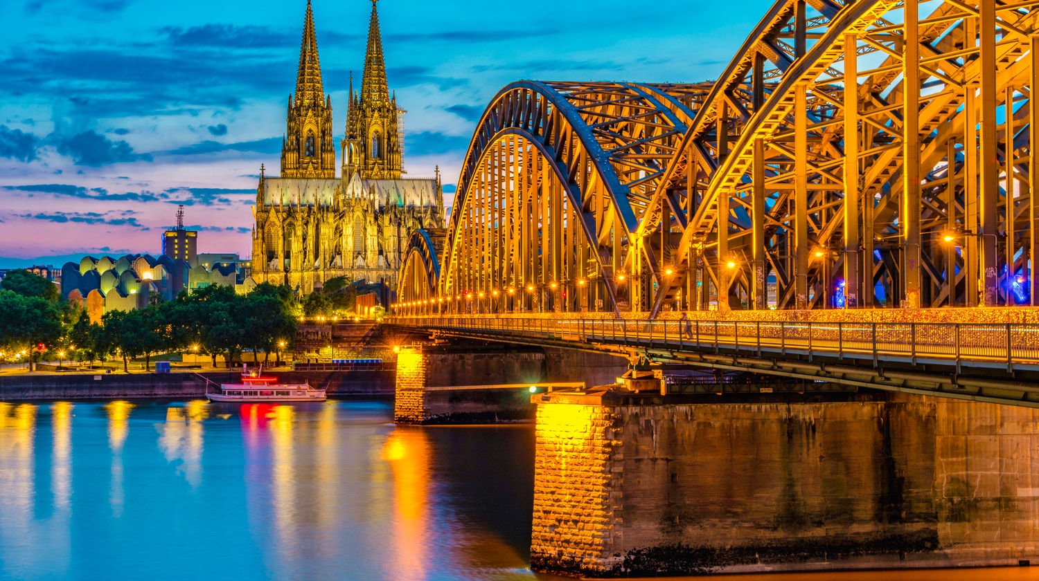 Cologne Cathedral and Hohenzollern Bridge, Cologne, Germany