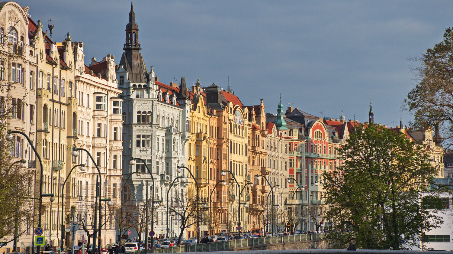 Art Nouveau Buildings, Prague, Czech Republic