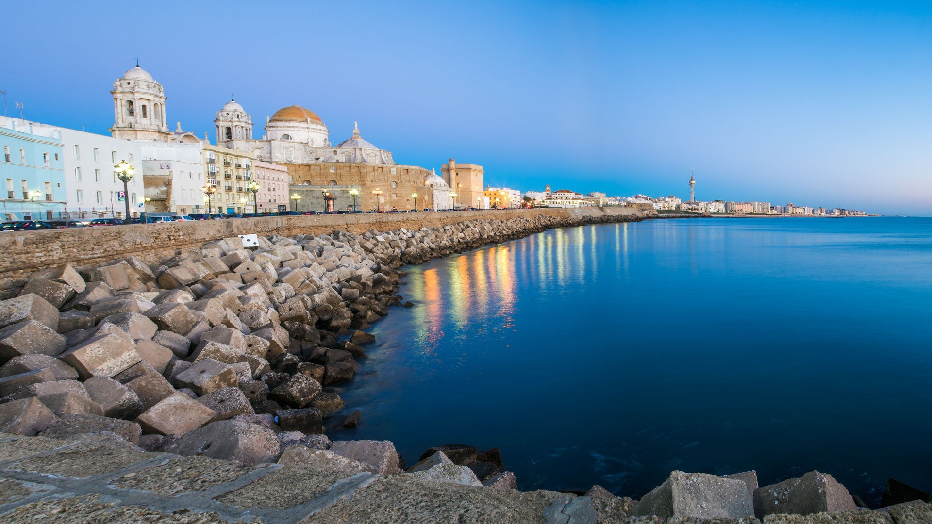 La Caleta Beach, Cádiz, Andalusia, Spain.