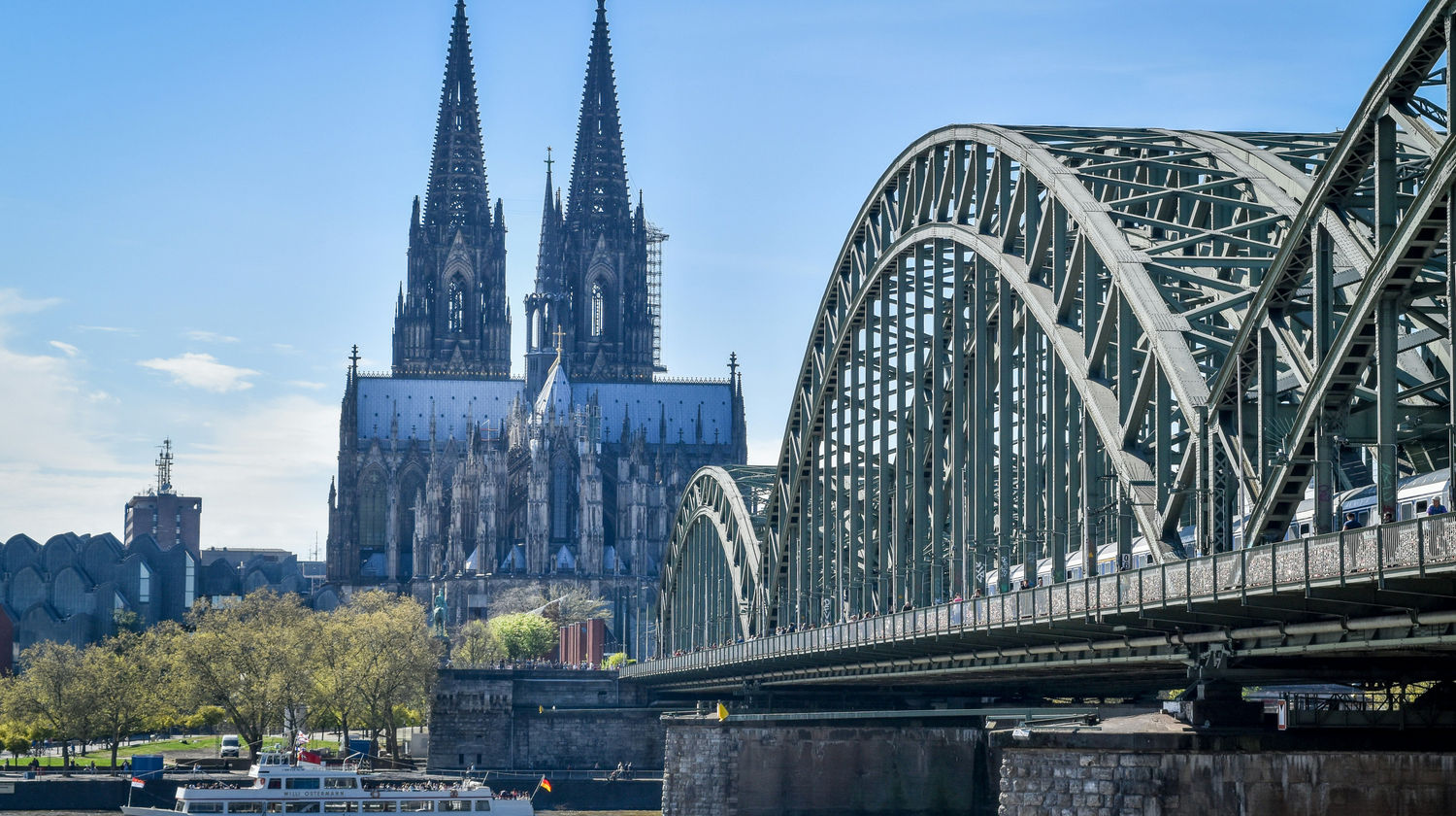 Cologne Cathedral and Hohenzollern Bridge, Cologne, Germany