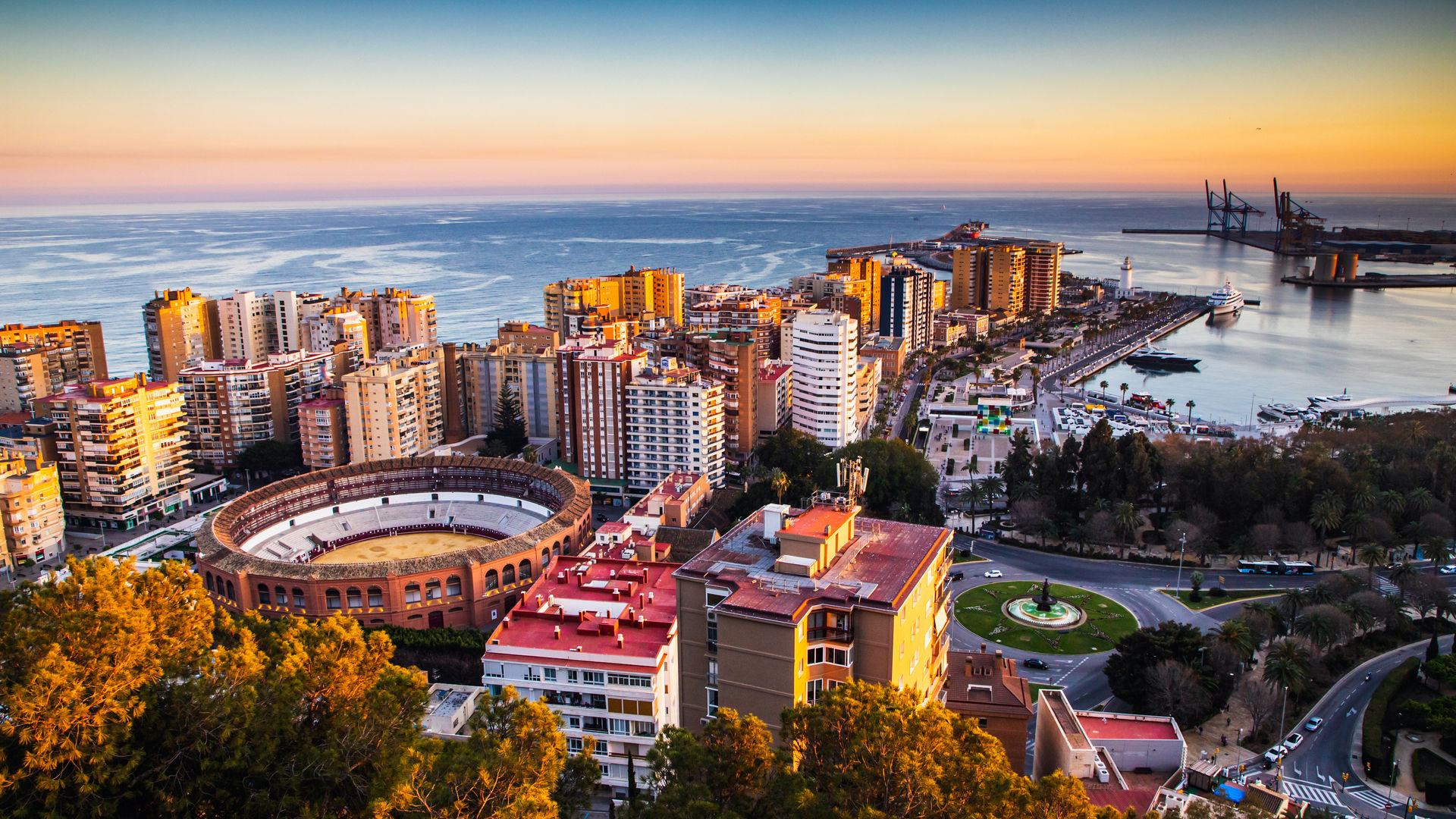Sunset Over Malaga