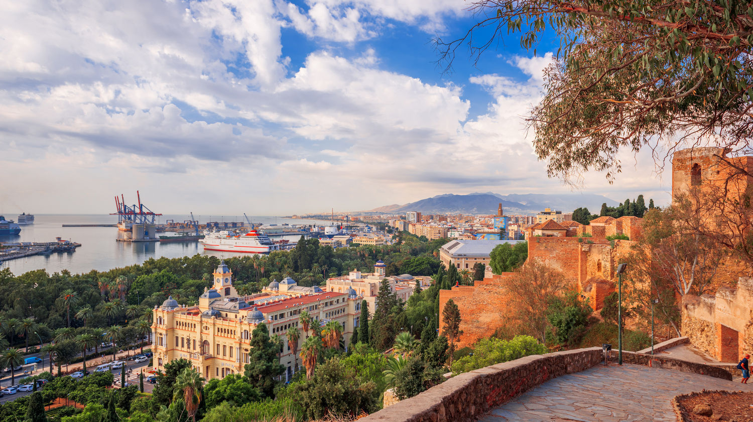 View from Gibralfaro Castle, Malaga, Spain