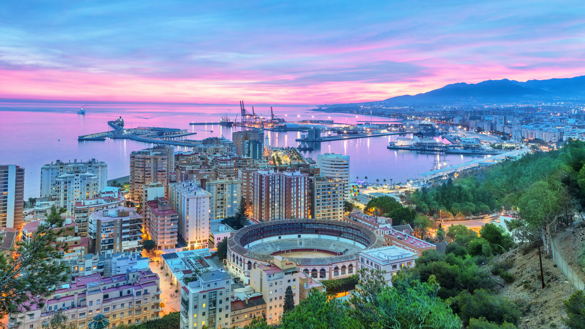Sunset Over Malaga 