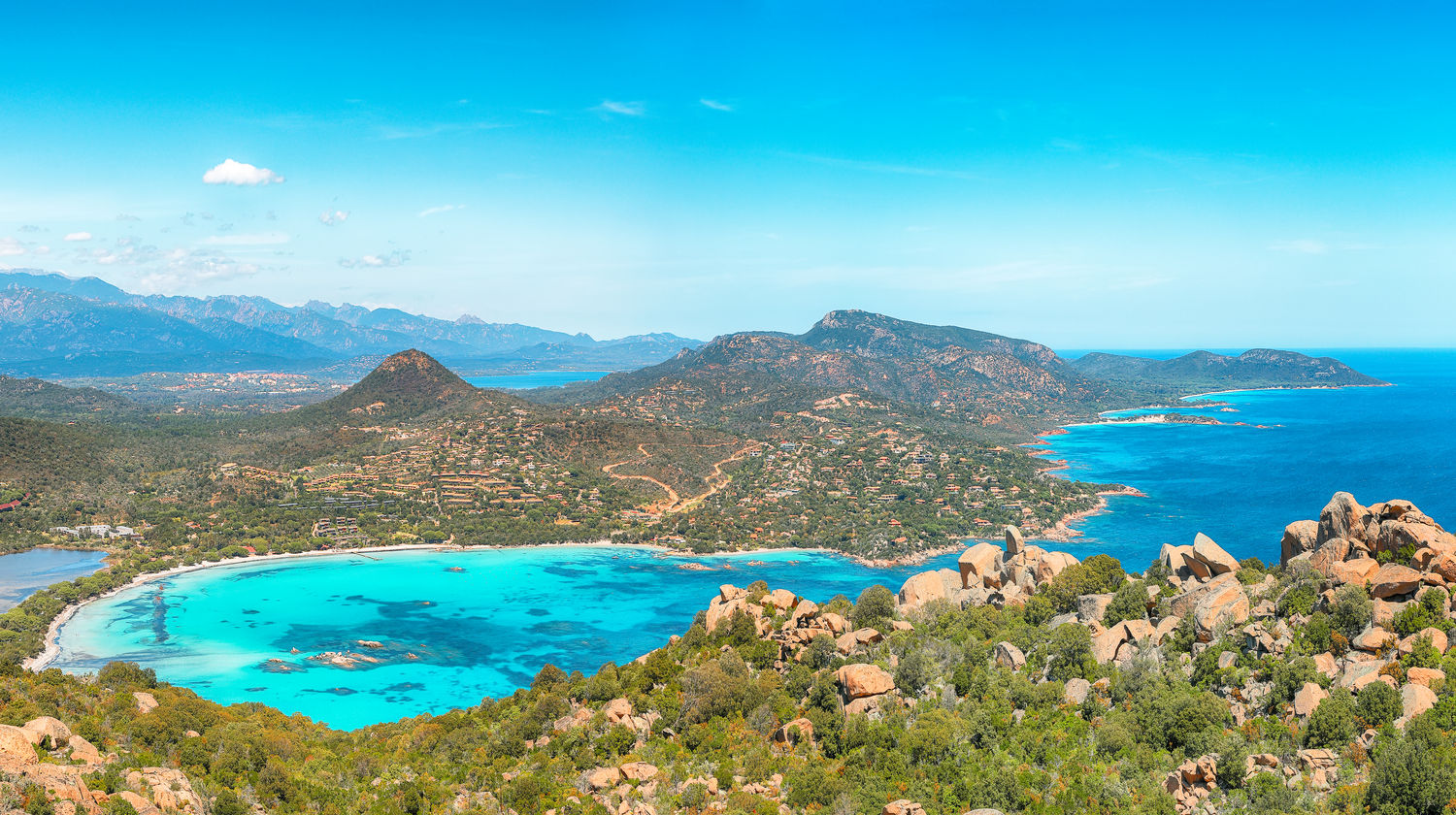 View of Santa Giulia Beach, Porto Vecchio, Corsica