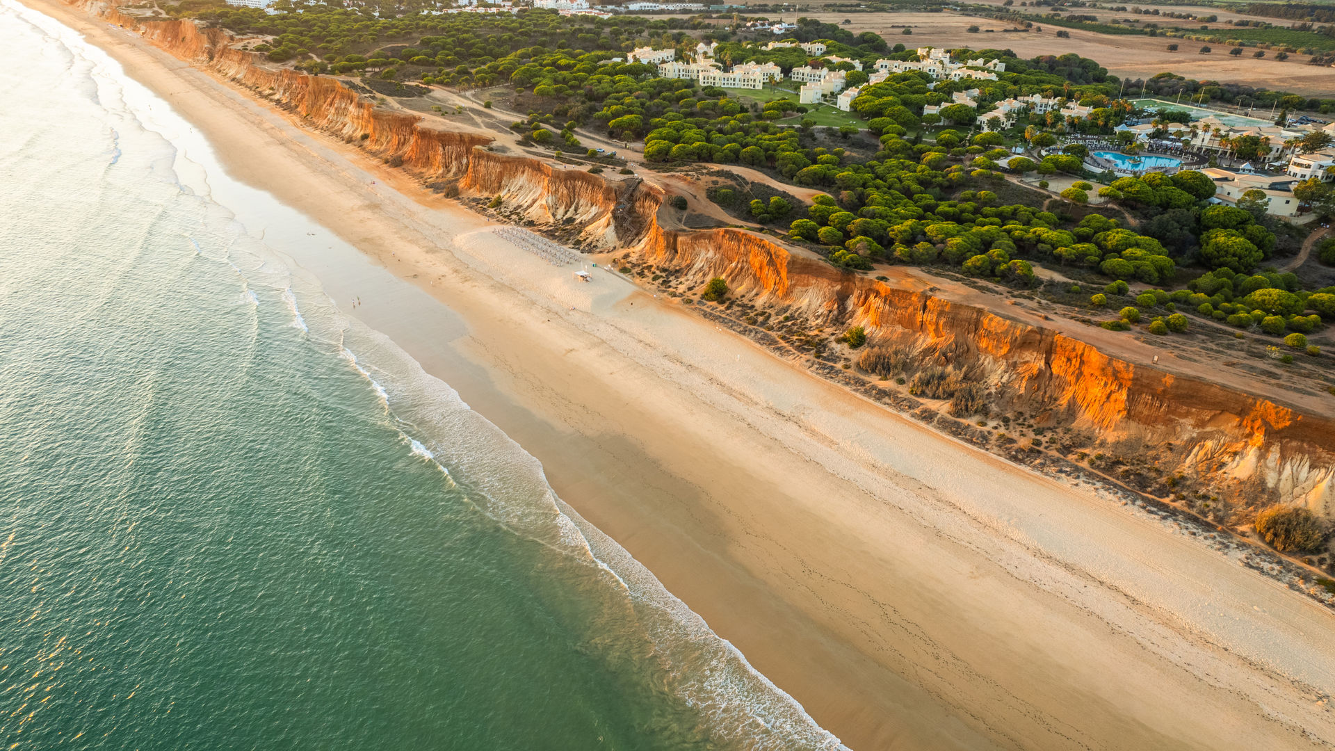 Golden Sands of the Falésia Beach in Algarve (Portugal)