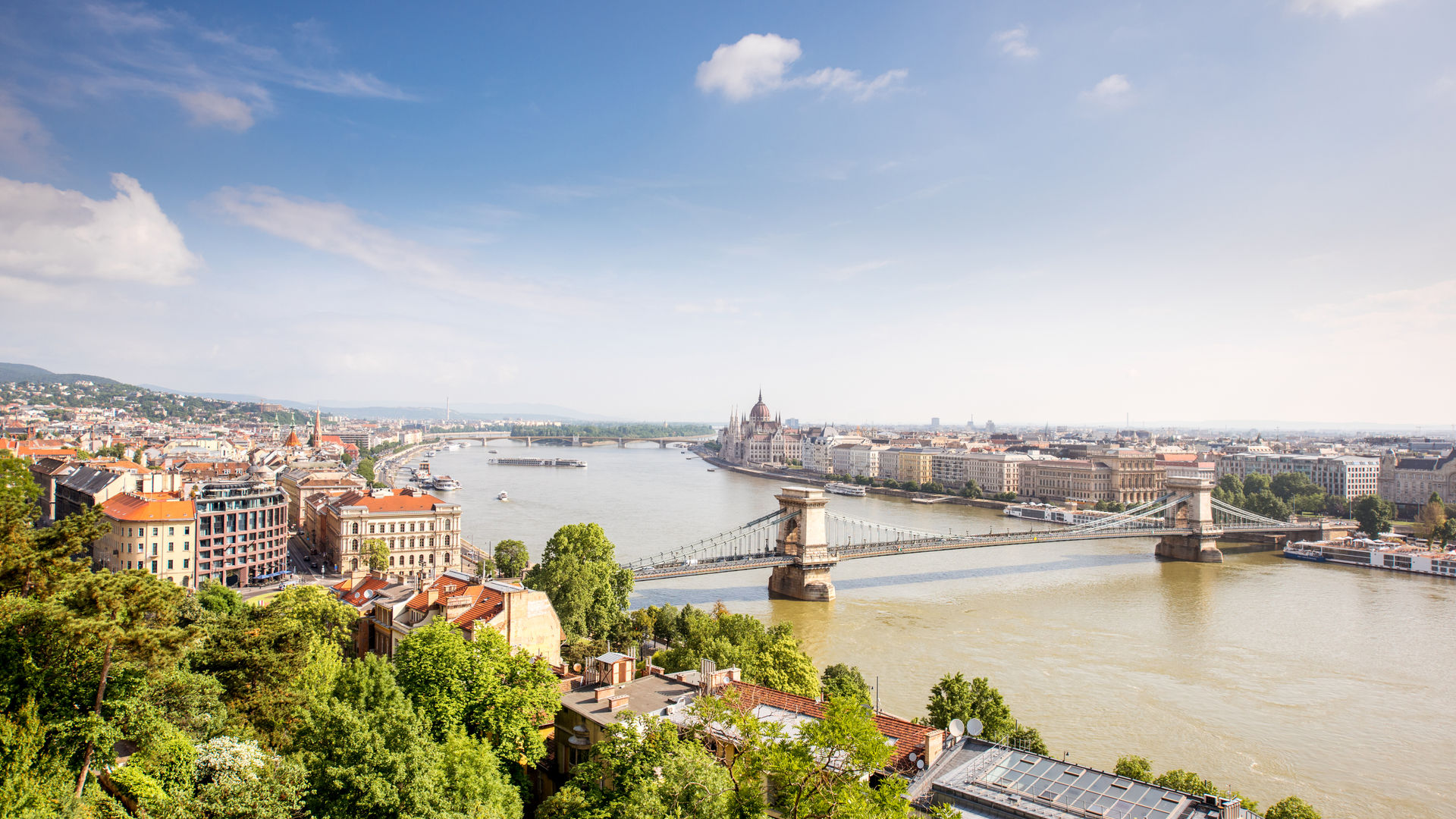View of Budapest and Danube River, Hungary