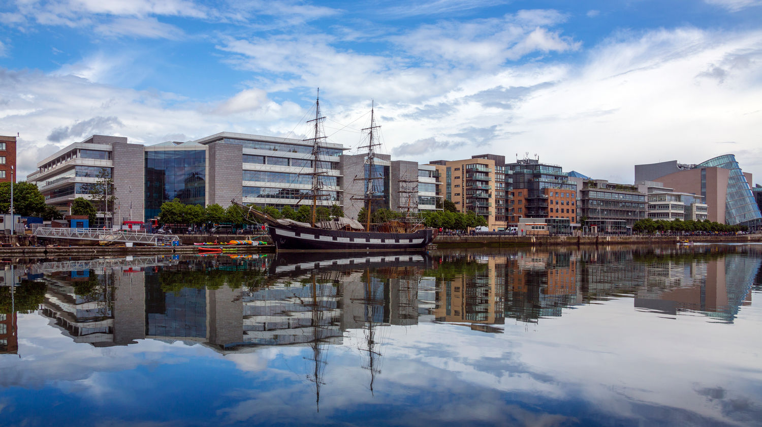 The River Liffey and part of the Dublin waterfront, Ireland