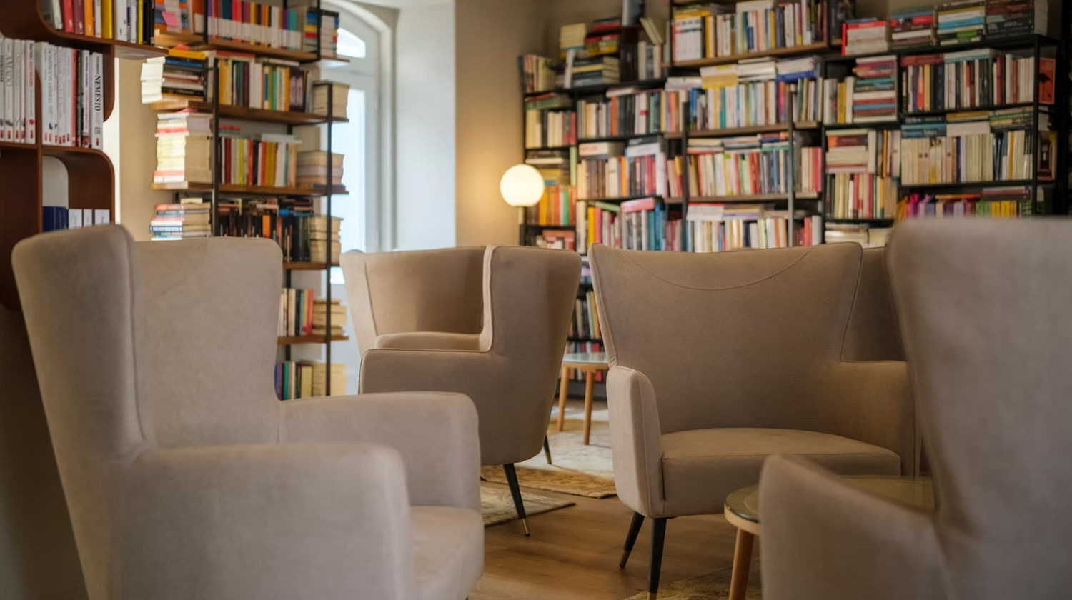 A cozy corner for book lovers in Terceira (Azores Book Hotel)
