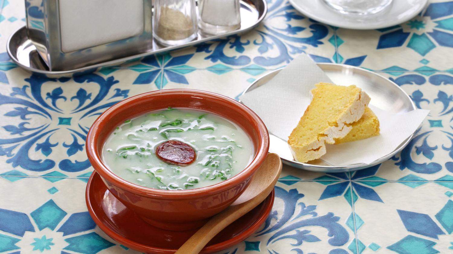 Typical Caldo Verde soup, Lisbon, Portugal