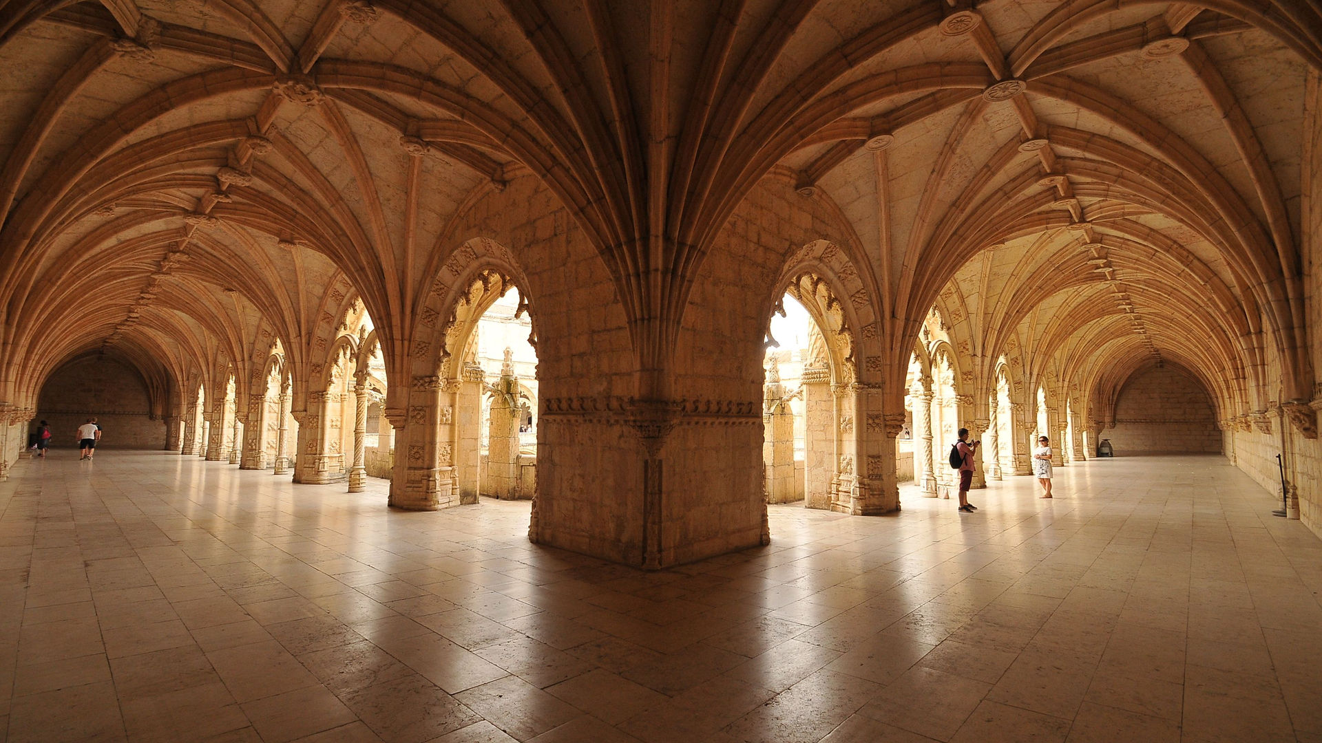 Inside the stunning Jerónimos Monastery, Lisbon