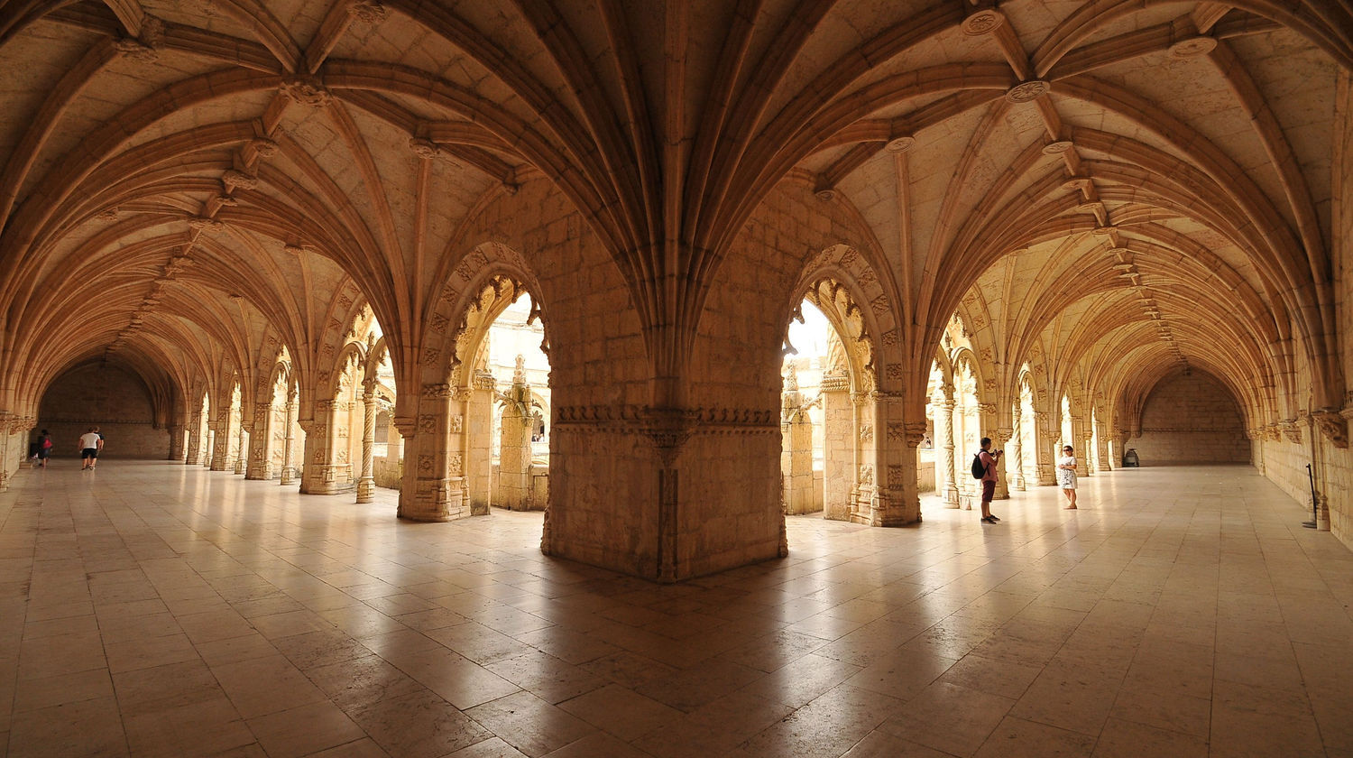 Jeronimos Monastery Cloister, Belem, Lisbon, Portugal