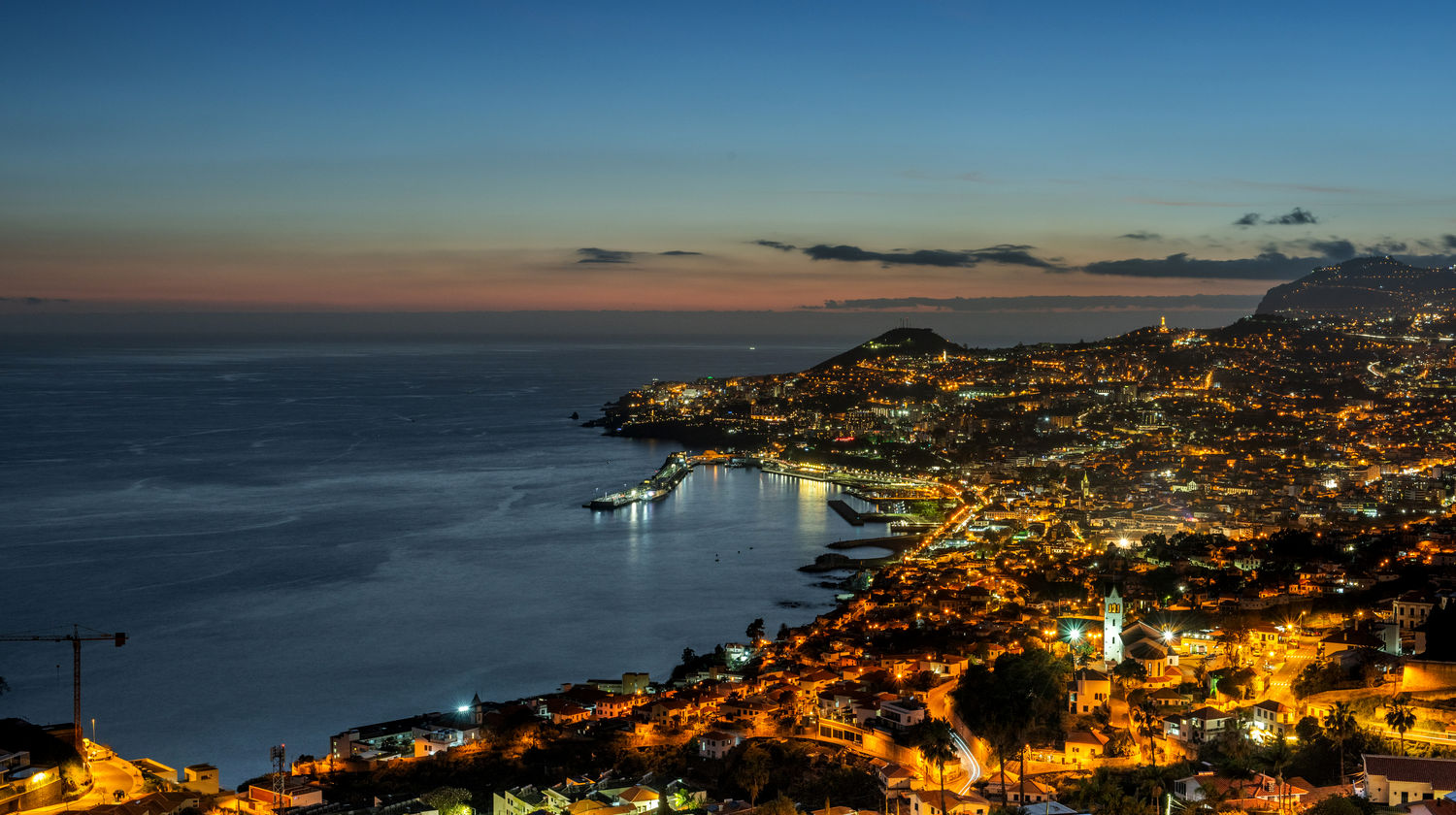 Funchal Cityscape at night, Madeira Island