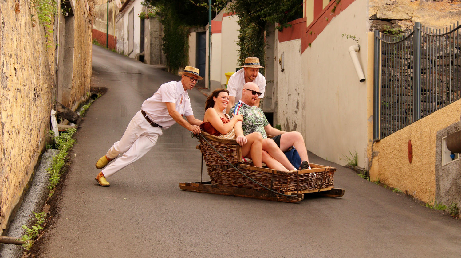 Traditional Monte Toboggan Ride, Funchal, Madeira