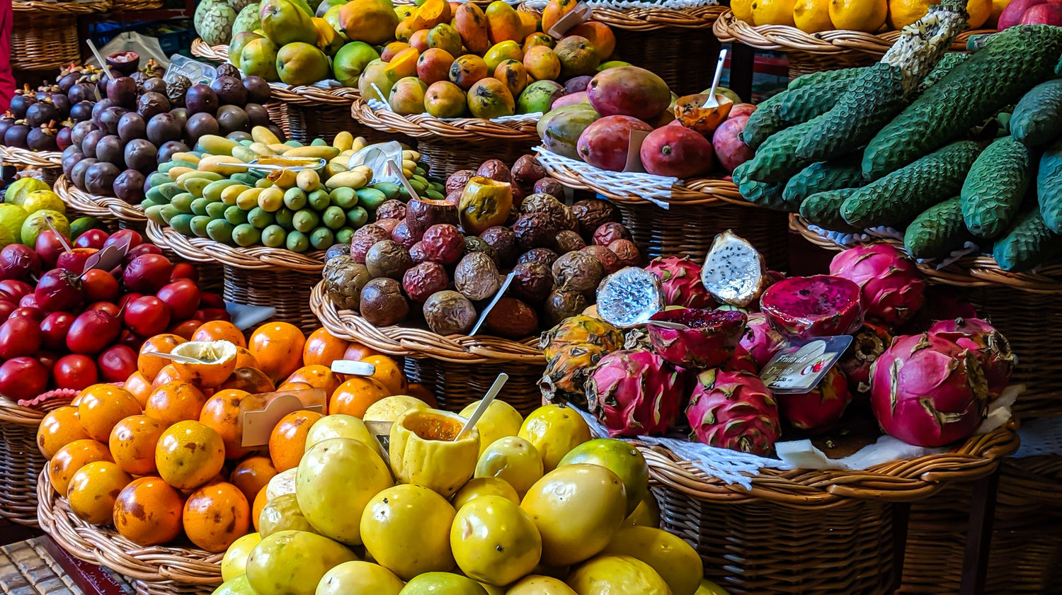 Fresh Fruits at Mercado dos Lavradores in Funchal (a must-visit), Madeira 