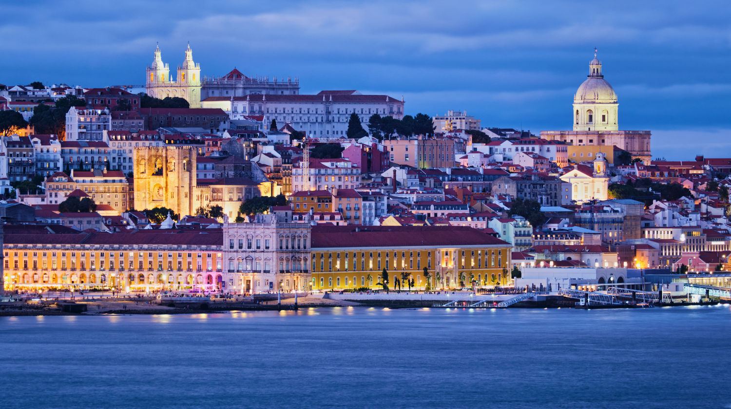 Lisbon Skyline at Dusk, Portugal