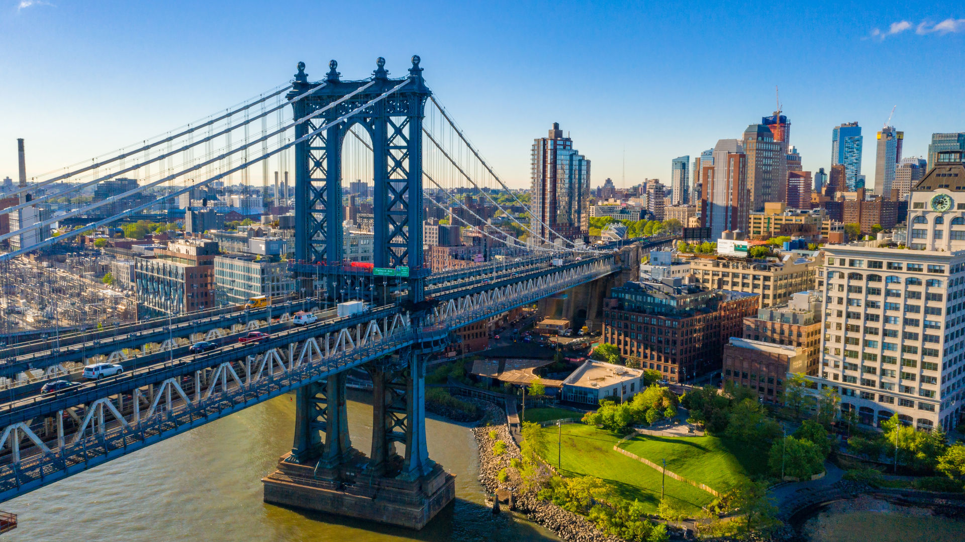 Manhattan Bridge in New York City, USA